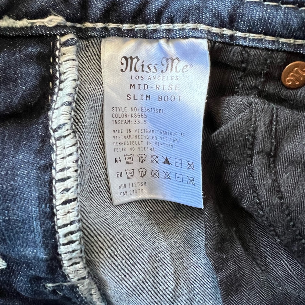 Miss Me Dark Blue Boot Cut Jeans - Picture 3 of 5
